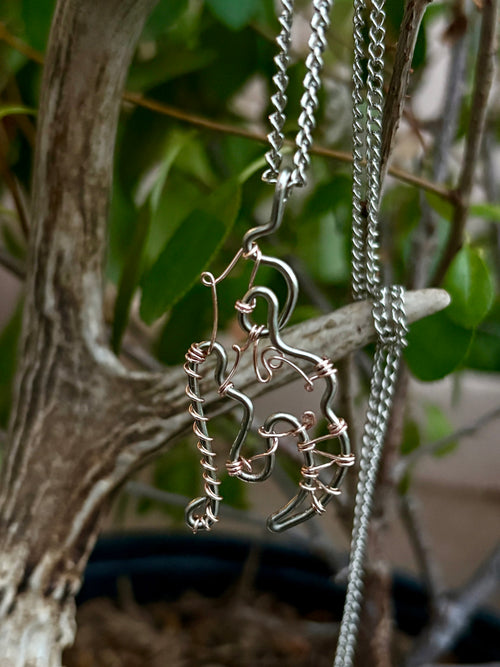Wire Woven Pendant on Chain
