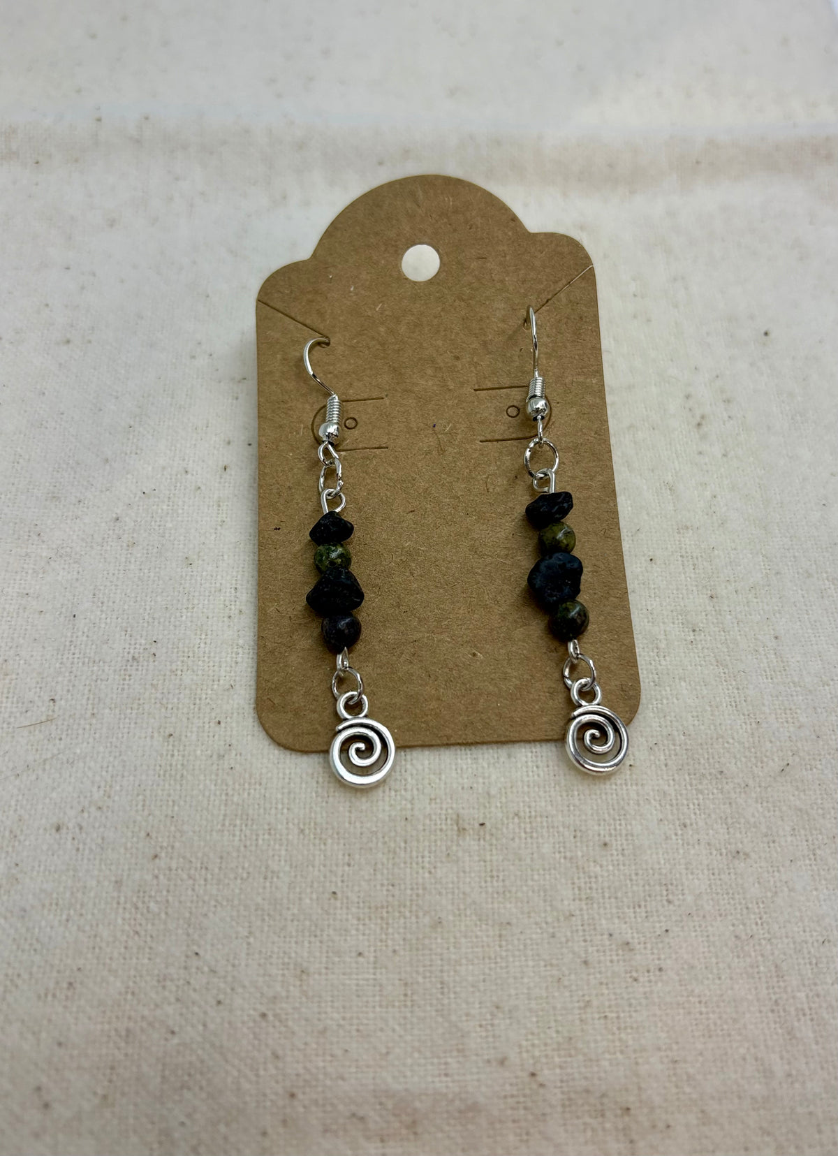 Primal Spiral Stone Dangles