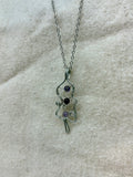 Shadowbound Amethyst Wire Woven Pendant on Chain