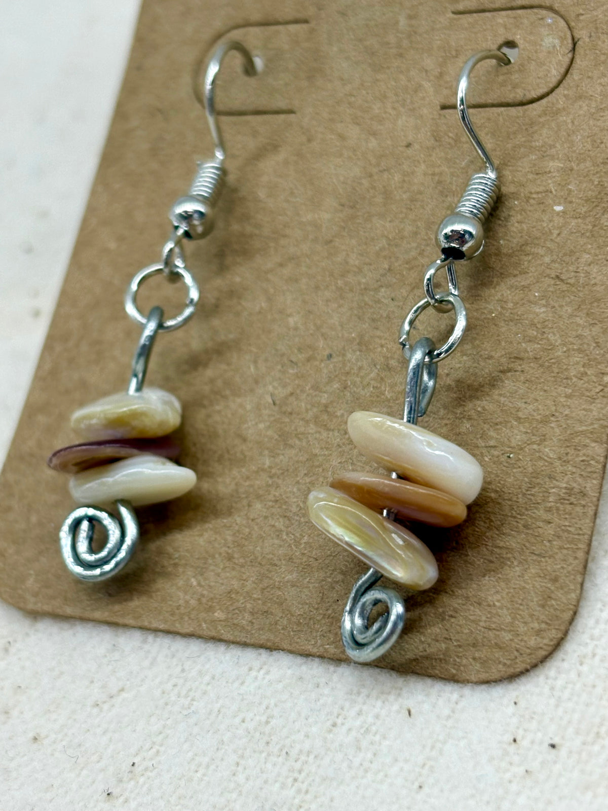 Saltwhisp Pearl Stack Dangle Earrings