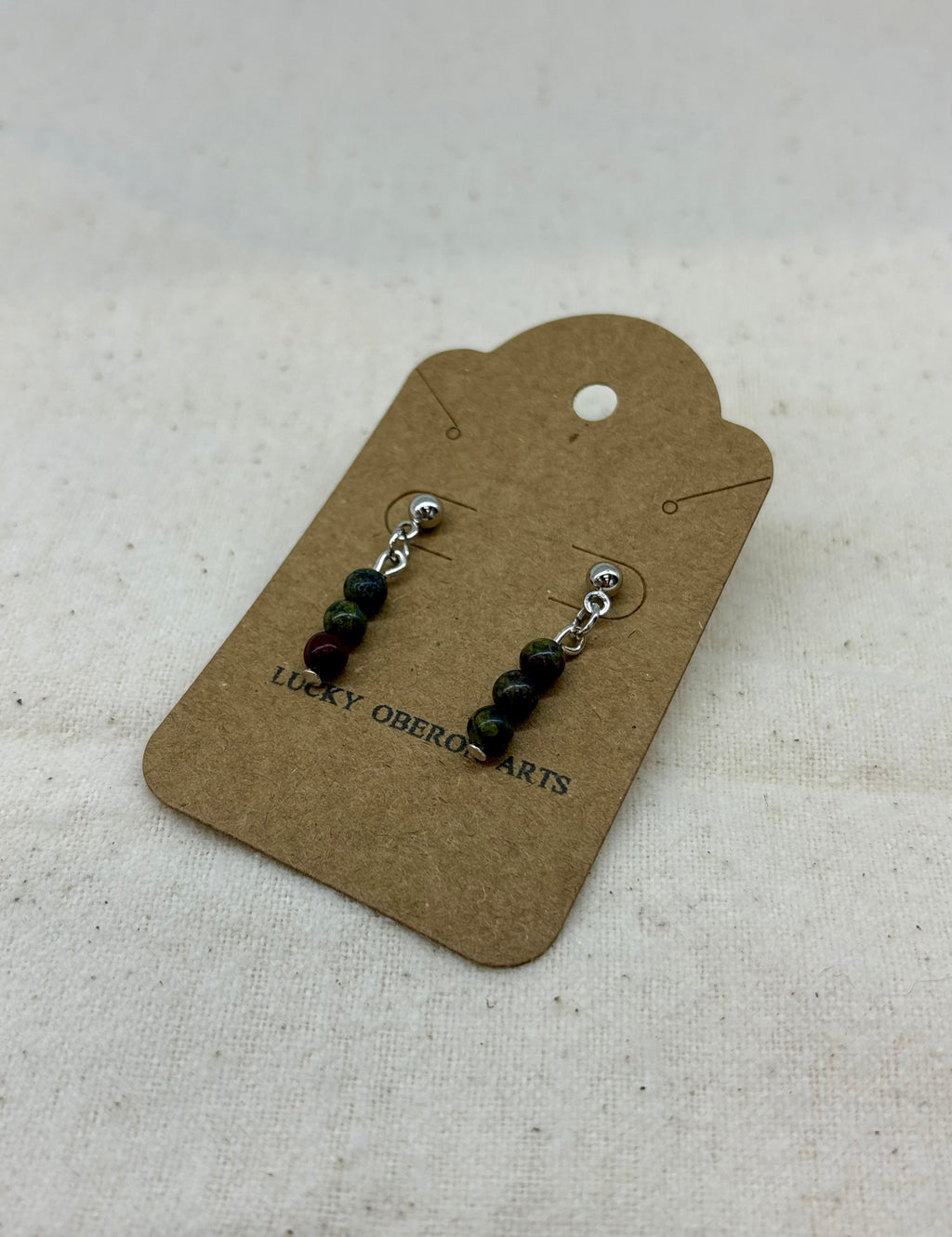 Dragons Blood Jasper Drop Studs